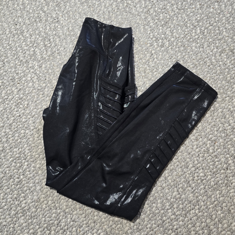 BuffBunny Glossy Black Leggings